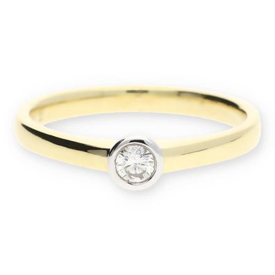 JuwelmaLux Ring 585/000 (14 Karat) Gold mit Brillant JL30-07-0880 - ...