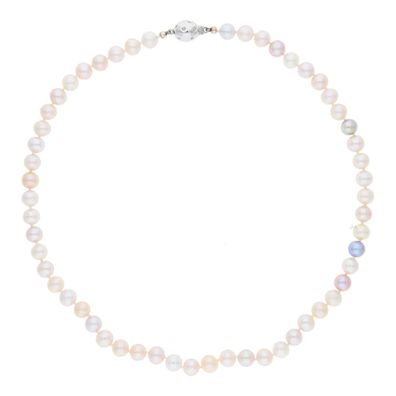 JuwelmaLux Perlenkette 925/000 Sterling Silber mit Süßwasser Zuchtperle ...