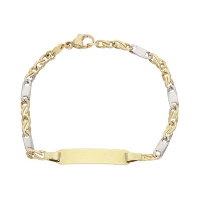 JuwelmaLux ID- Armband 585/000 (14 Karat) Gold und Weißgold JL15-03-0162...