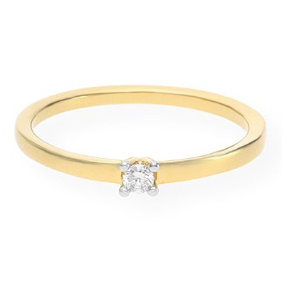 JuwelmaLux Ring 750er 18 Karat Gold mit Diamanten JL33-07-0008 - Größe: 56