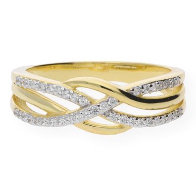 JuwelmaLux Ring Silber 925/000 vergoldet mit Zirkonia JL10-07-0261 - ...