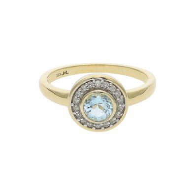 JuwelmaLux Ring 333/000 (8 Karat) Gold echter Blautopas JL39-07-0567 - ...
