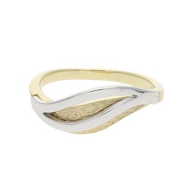 JuwelmaLux Ring 333/000 (8 Karat) Gold- und Weißgold gehämmert JL20-07-1...
