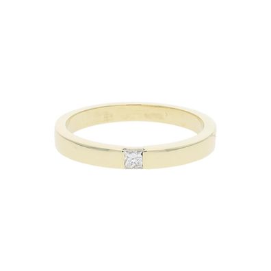 JuwelmaLux Ring 585/000 (14 Karat) Gold mit Diamant im Princess-Schliff ...