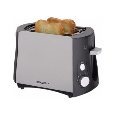 Cloer Toaster 2-Schlitz metall/ sw 825W 3410