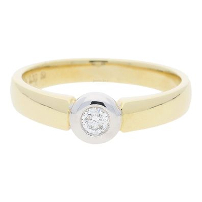 JuwelmaLux Ring 585/000 (14 Karat) Bicolor mit Brillant JL30-07-1331 - ...