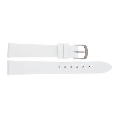JuwelmaLux Uhrband JL38-10-0182 Leder, Weiß - Breite: 14 mm