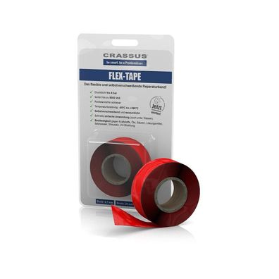 Crassus Flex-Tape 25mmx3,5mx0,7mm, selbstverschw., rot CRA70602