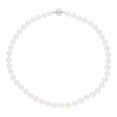 JuwelmaLux Perlenkette 925/000 Sterling Silber mit Süßwasserzuchtperle ...