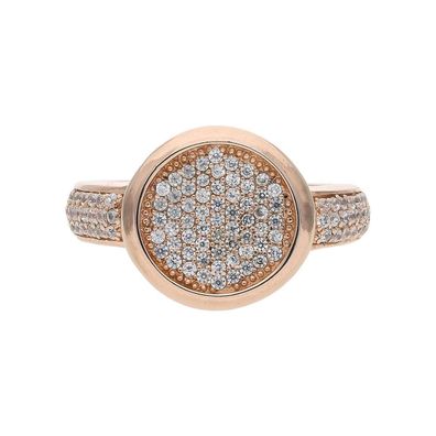 JuwelmaLux Ring 925/000 Sterling Silber rosé vergoldet synth Zirkonia ...