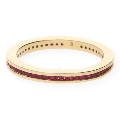 JuwelmaLux Ring Gelbgold 585er 14 Karat mit Rubinen JL30-07-0022 - Größe...