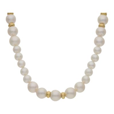 JuwelmaLux Perlenkette 585/000 (14 Karat) Gold mit Akoya Zuchtperlen ...