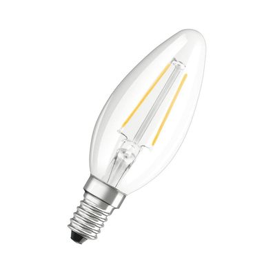Ledvance LED-Kerzenlampe FM E14 2,5W F 2700K ewws 250lm Filamentlampe kl 300° AC ...