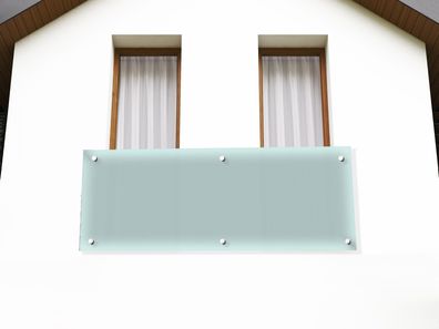 Glaszentrum Hagen - 250x90cm 13.14mm - Französische Balkon - Fensterbrüstung - ...