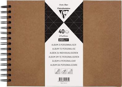Clairefontaine 95431C Heft mit Kraftpapier zum Individualisieren (27 x 20 cm, 40 ...