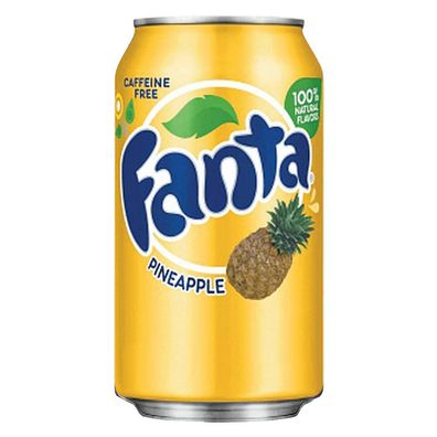 Fanta - Pineapple Ananas- 12x 355 ml USA Import Koffeinfrei Natürliche Zutaten