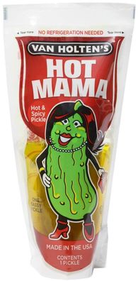 Van Holtens Jumbo Pickle Hot Mama ca. 250g Original USA Gurke eingelegt