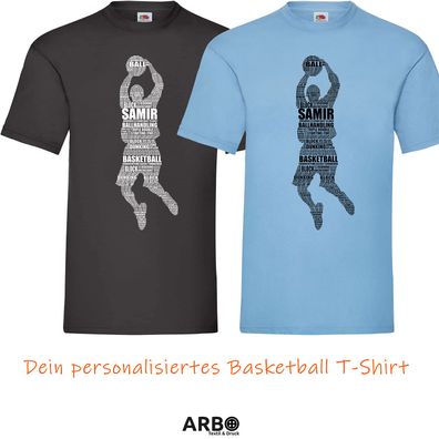 Personalisiertes Basketball NBA Shirt Spass Sport T-Shirt Kleidung - DEIN NAME