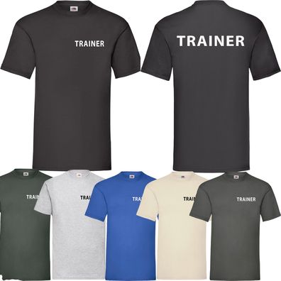 Trainer Herren T-Shirt Fitness GYM Sport Verein Fussball Basketball Kleidung