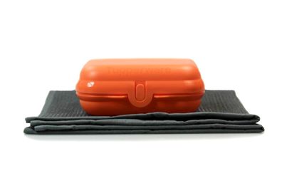 Tupperware To Go Twin dunkel orange Brotdose Behälter Lunchbox Twin kl Größe 2 + ...