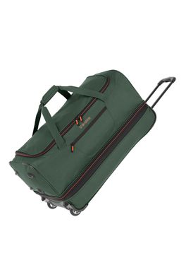 Travelite BASICS Rollenreisetasche mit Dehnfalte, 70cm, Dunkelgrün
