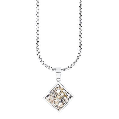 s. Oliver Damen Halskette mit Anhänger SO1260/01 Edelstahl Swarovski-Kristallen