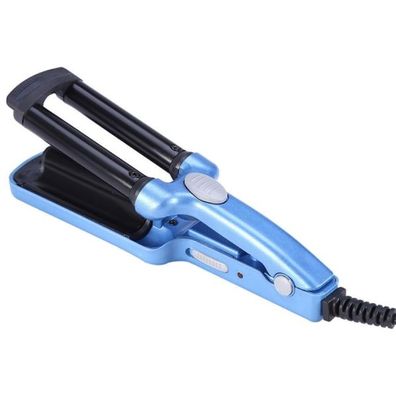 Mini Triple Barrel Haar Curling: Keramik, Salon Wave Roller, Blau, EU