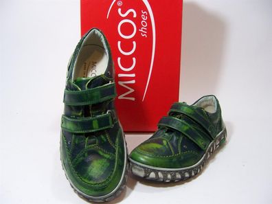 MICCOS shoes Da. Klettschuh grü. washed Nappa - EU-Schuhgröße: 36