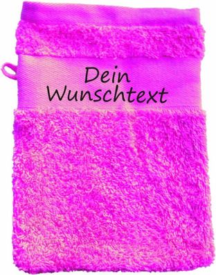 Waschhandschuh 21 x 16 cm personalisiert mit deinem Wunschtext