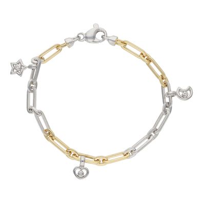 JuwelmaLux Armband 585/000 (14 Karat) Gold und Weißgold mit Brillanten ...