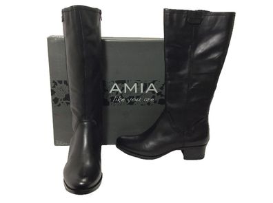 AMIA Damen Stiefel;3,5cm; schwarz - EU-Schuhgröße: 41