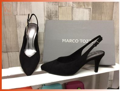 Marco Tozzi Damen Sling Pumps schwarz, 6.5 cm Absatz - EU-Schuhgröße: 39