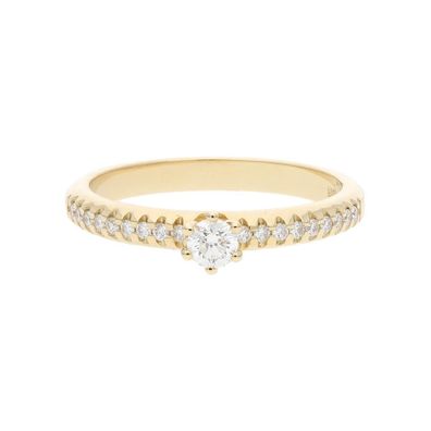 JuwelmaLux Damen Ring 585/000 (14 Karat) Gold mit Brillanten JL41-07-0036