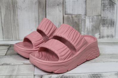 Scandi Damen Bade-Pantolette rosa mit zwei Querriemchen - EU-Schuhgröße: 37