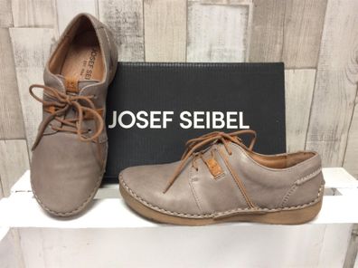 Josef Seibel Damen Schnürschuh taupe-grau, herausnehmbares Fußbett - ...