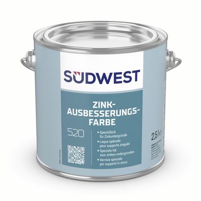 Südwest Zink-Ausbesserungsfarbe 0,375 Liter 7387 Grau
