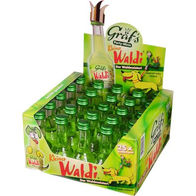 Gräfs Kleiner Waldi Vodka mit Waldmeistergeschmack 20ml 25er Pack