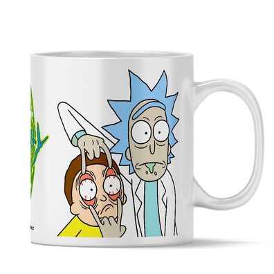 Rick and Morty Keramikbecher, Muster Morty 007, Kaffee- und Teebecher Tasse 330ml