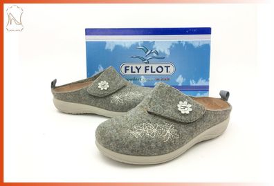 Fly Flot Damen Pantoffel beige, herausnehmbares Fußbett - EU-Schuhgröße: 36