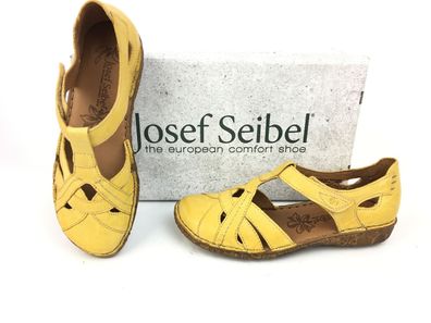 Josef Seibel Ballerina gelb mit Klettverschluß - EU-Schuhgröße: 42
