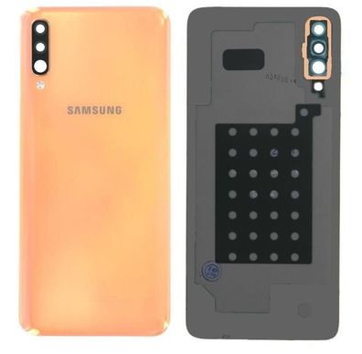 Original Samsung Galaxy A50 A505 Akkudeckel Backcover Coral Orange Akzeptabel