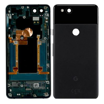 Original Google Pixel 2 Akkudeckel Backcover Rückseite Schwarz Gut