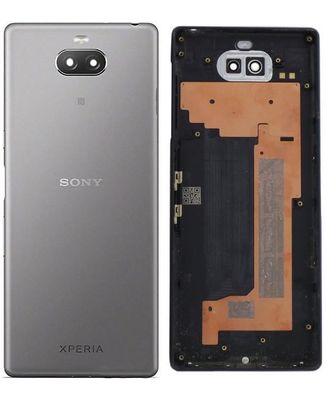Original Sony Xperia 10 Akkudeckel Backcover Gehäuse Rückseite Silber Gut