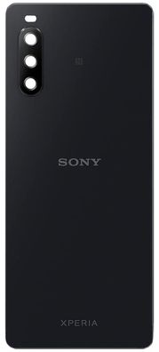 Original Sony Xperia 10 III Akkudeckel Backcover Schwarz Akzeptabel