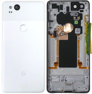 Original Google Pixel 2 Akkudeckel Backcover mit Fingersensor Weiß Wie Neu