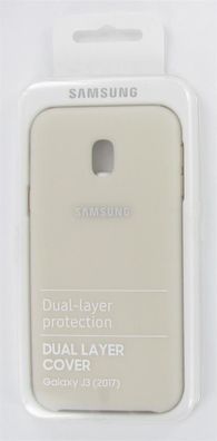 Original Samsung Galaxy J3 (2017) Dual Layer Cover Schutzhülle Gold OVP