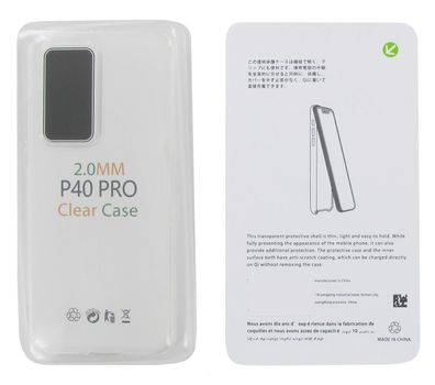 Wisam® Huawei P40 Pro Silikon Clear Case Schutzhülle Hülle Transparent
