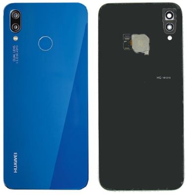 Original Huawei P20 Lite ANE-LX1 Akkudeckel Sensor Backcover Blau Sehr Gut