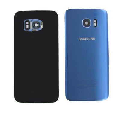 Original Samsung Galaxy S7 Edge SM-G935F Akkudeckel Backcover Blau Akzeptabel