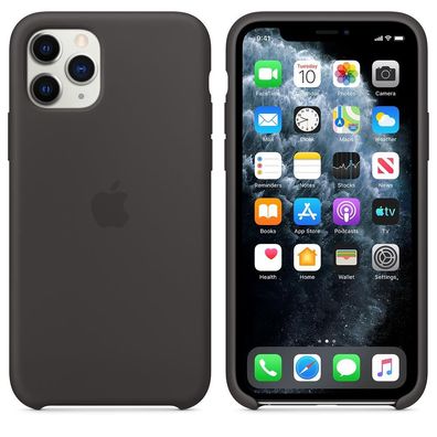Original Apple iPhone 11 Pro Silikon Case MWYN2ZM/ A Hülle Schutzhülle Black